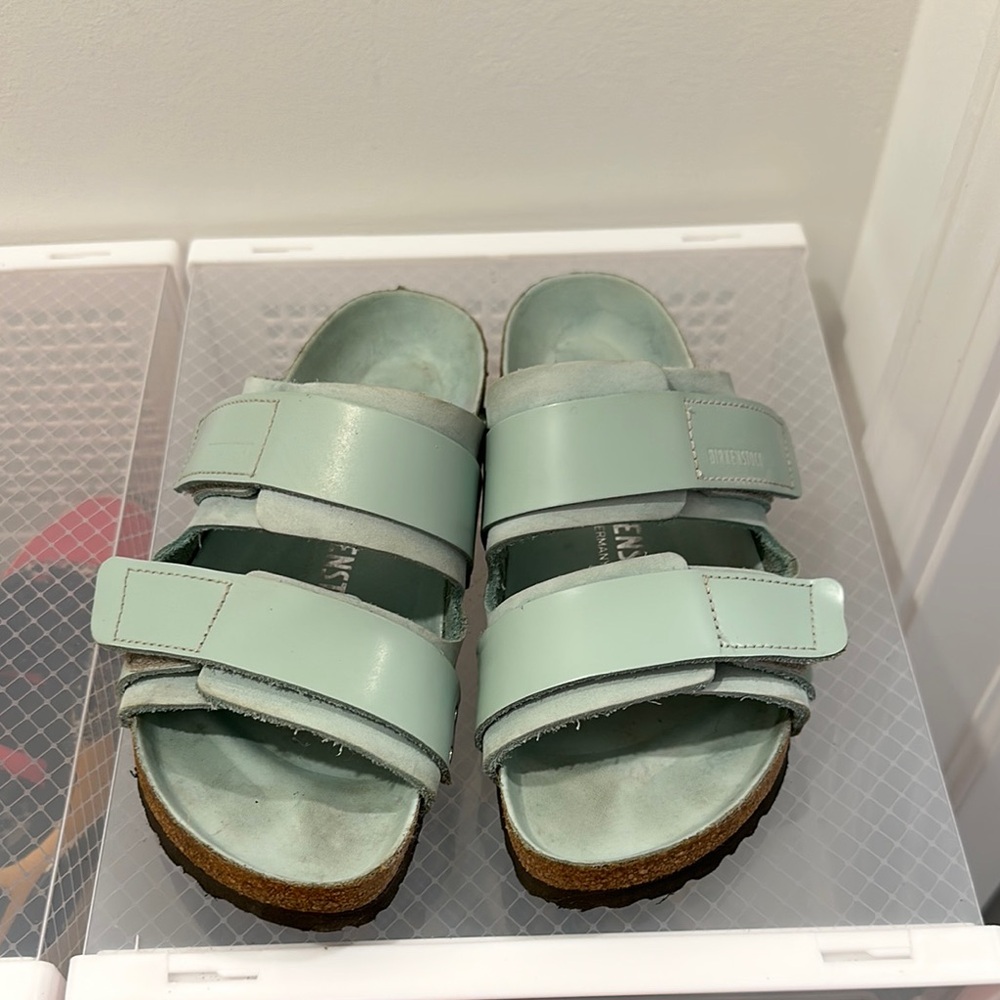 Birkenstock Mint Green Sandals with Adjustable Straps